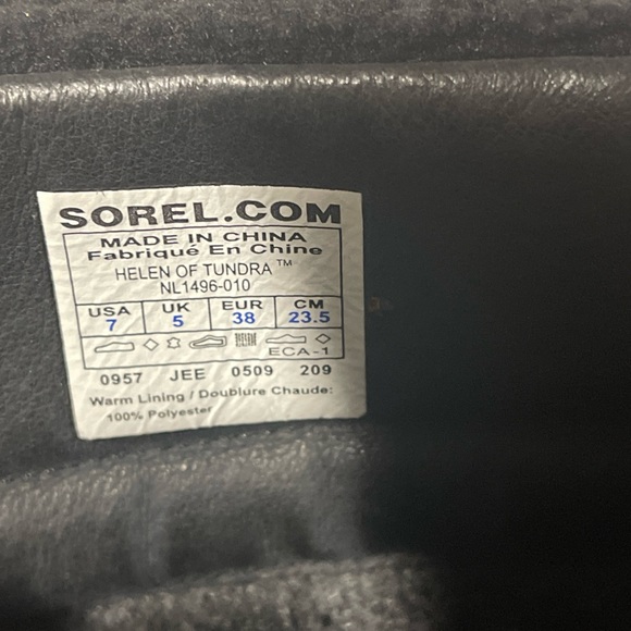 Sorel Womens Black Helen Of Tundra II NL1496-010 Mid Calf Snow Boots Size US 7/8 - Picture 7 of 10